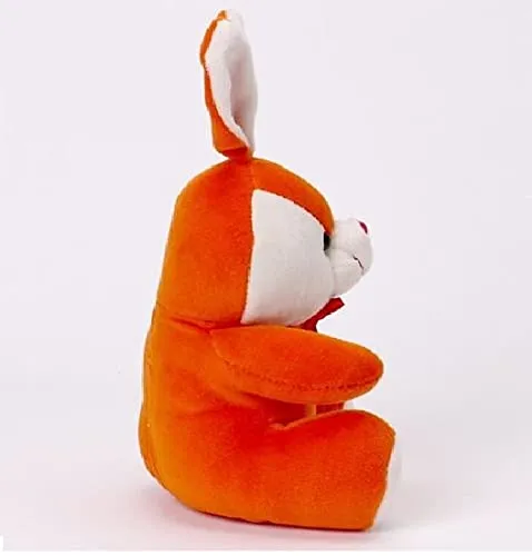 Soft Feel Mushy Little Rabbit Soft Toy Orange