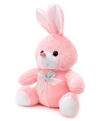 Soft Feel Mushy Little Rabbit Soft Toy PINK