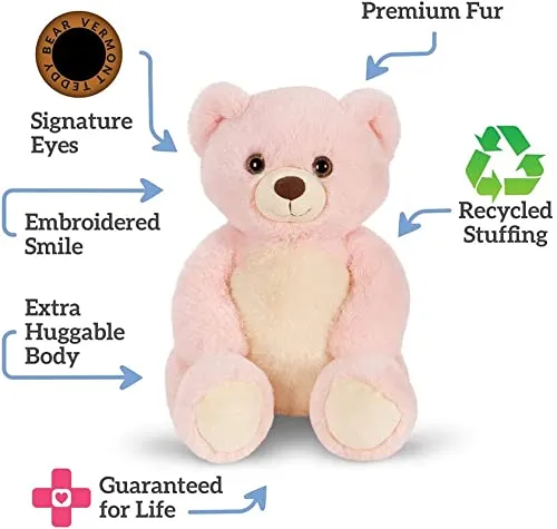 Soft Feel Mushy Pink Jolly Teddy Bear
