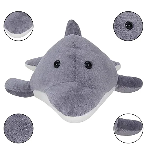 Soft Feel Mushy Plush Grey Whale Soft Toy