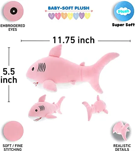 Soft Feel Mushy Plush Pink Whale Soft Toy