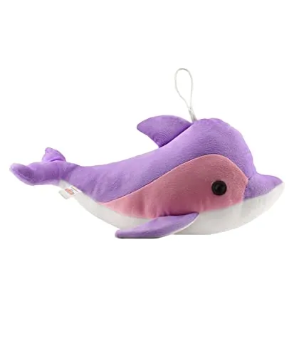 Soft Feel Mushy Whale Soft Toy Purple