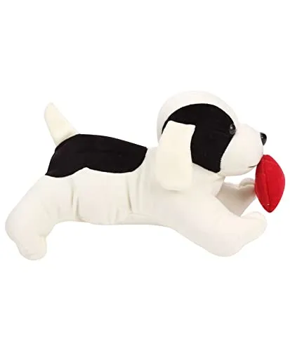 Soft Feel Mushy White Doggy With Heart Soft Toy