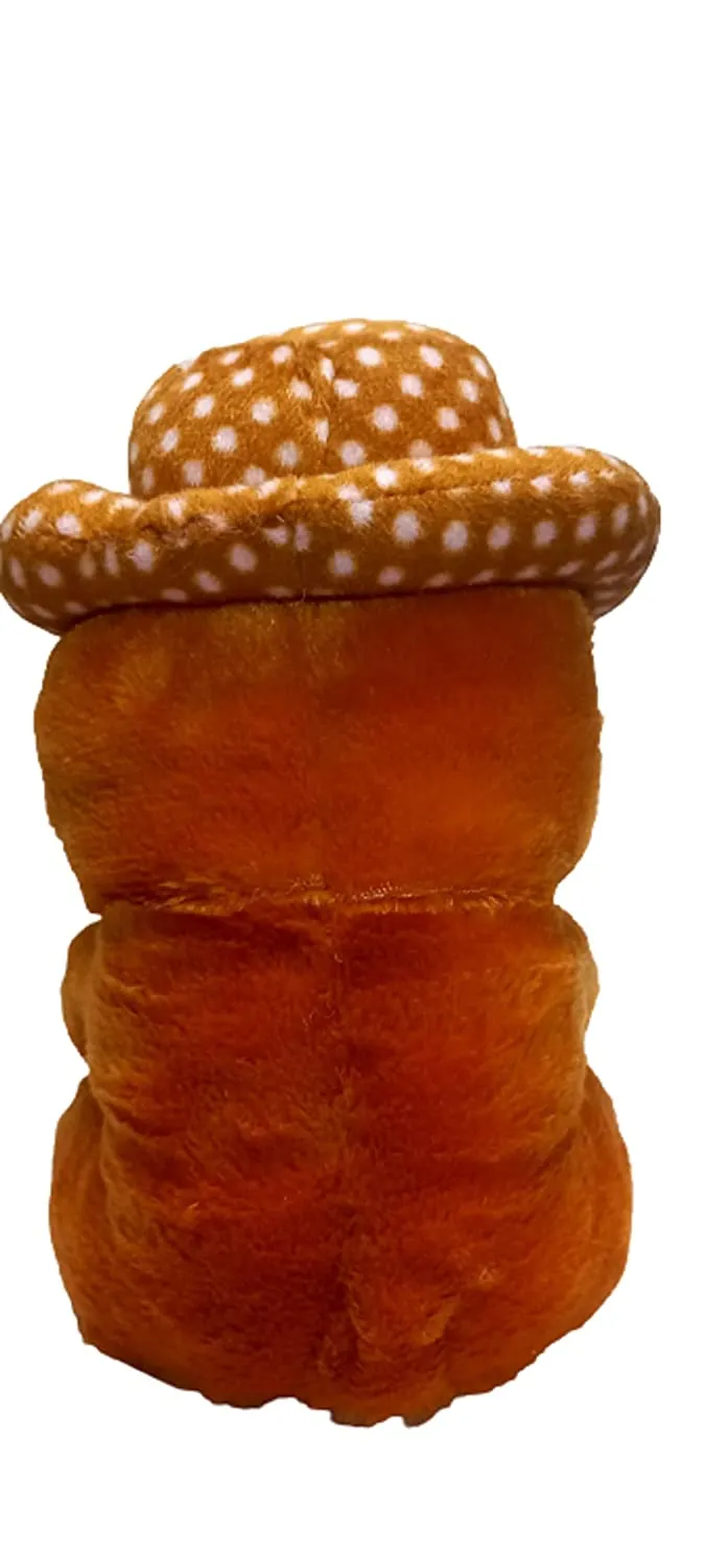 Soft Mushy Cap Teddy Bear Red