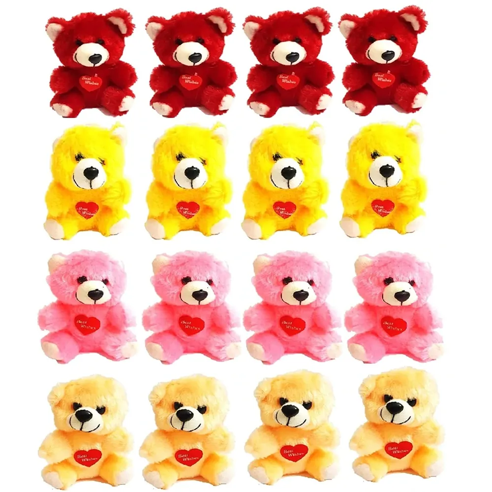 Soft Mushy Little Teddy Bears Pack Of 12 In Multicolor