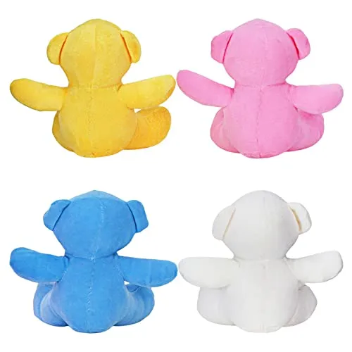 Soft Mushy Little Teddy Bears Pack Of 4 In Multicolor