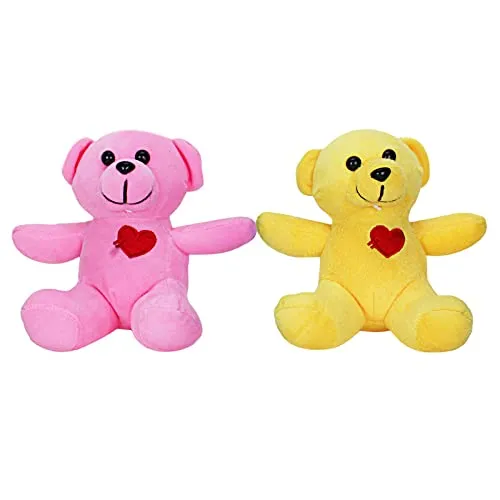Soft Mushy Little Teddy Bears Pack Of 4 In Multicolor