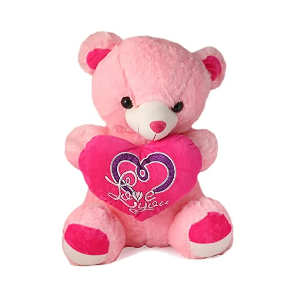 Soft Mushy Pink Heart Teddy Bear