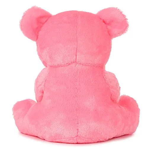 Soft Mushy Polka Bow Tie Teddy Bear Pink