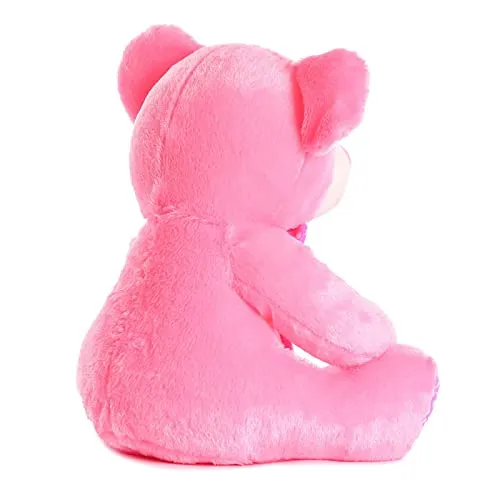 Soft Mushy Polka Bow Tie Teddy Bear Pink