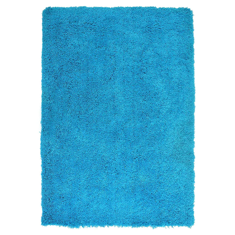 Solid Blue Soft Feel Anti-Skid 100% Cotton Designer Carpet 2X5