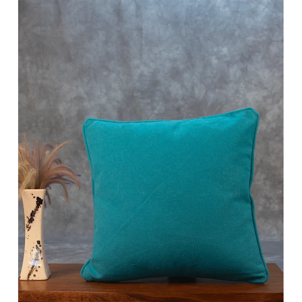 Solid Cyan 3R Cushion Cover