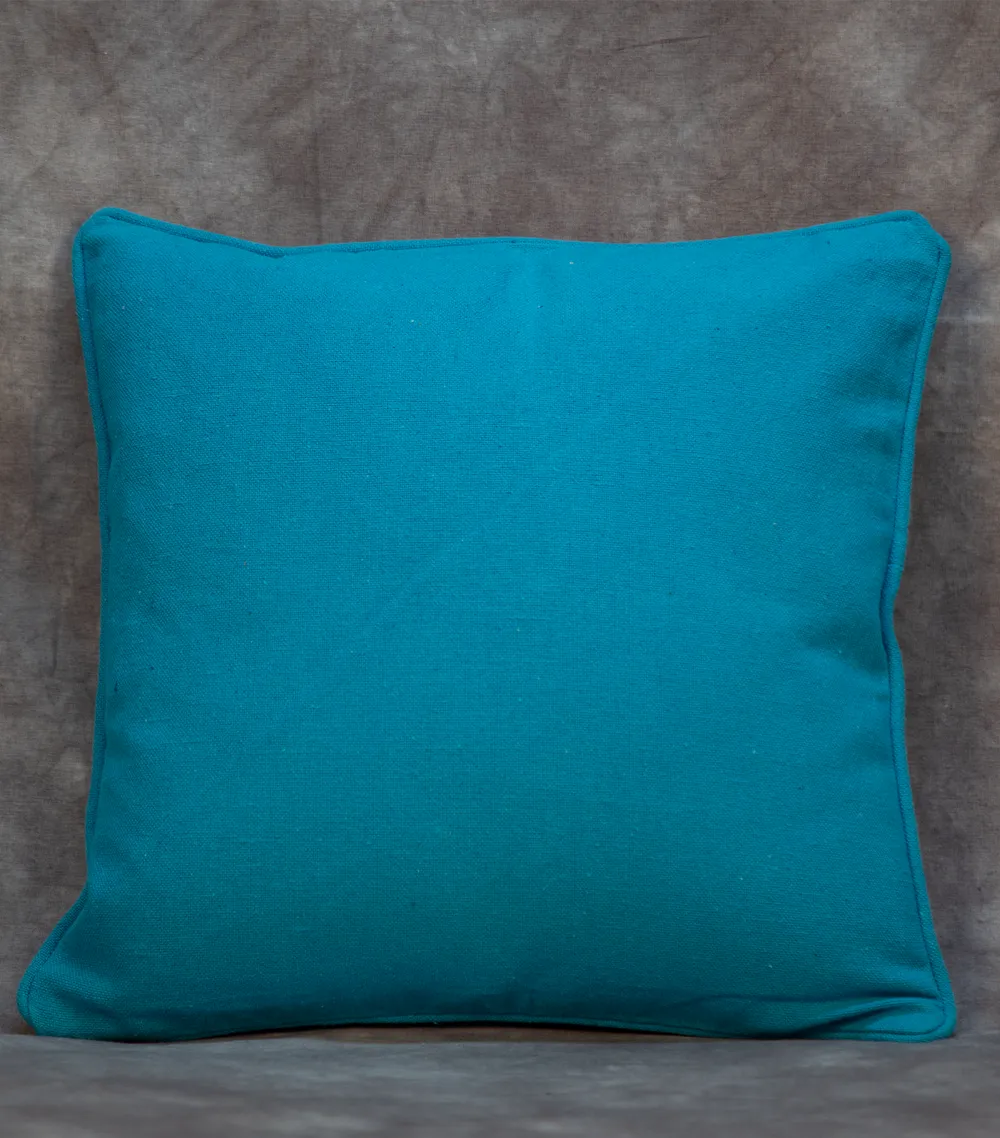 Solid Cyan 3R Cushion Cover