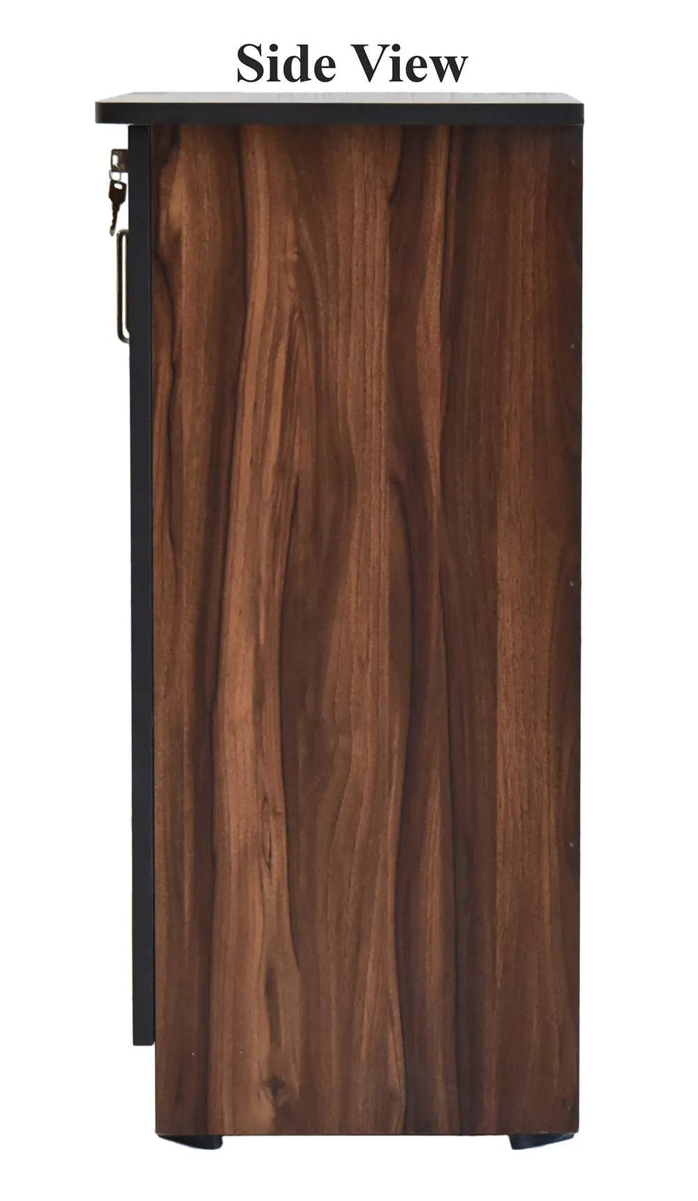 Solid Engineered Wood Dark Walnut 4 Partitioned Shoe Cabinet