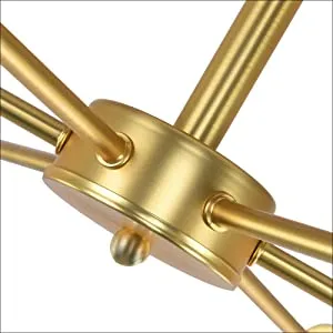 Solid Fitted Golden Contemporary Ceiling Light/Chandelier