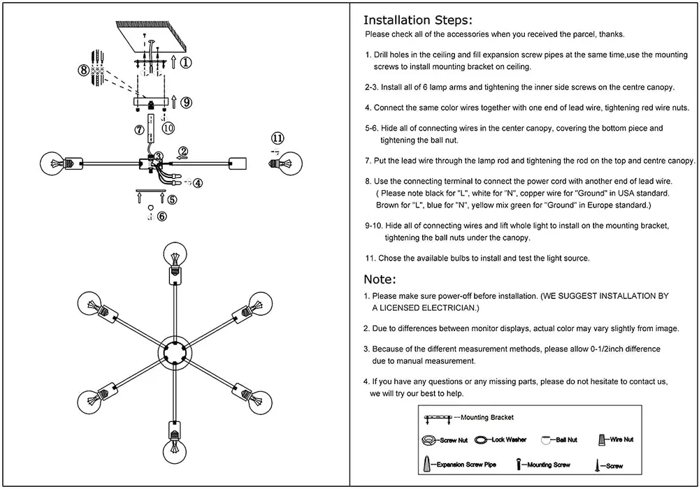 Solid Fitted Golden Contemporary Ceiling Light/Chandelier