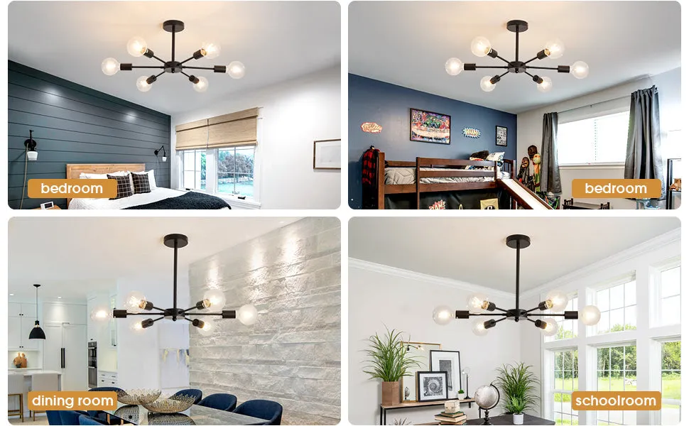 Solid Fitted Golden Contemporary Transparent Ceiling Light/Chandelier