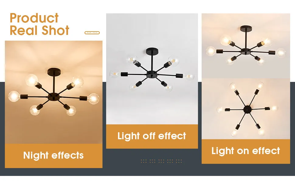 Solid Fitted Golden Contemporary Transparent Ceiling Light/Chandelier