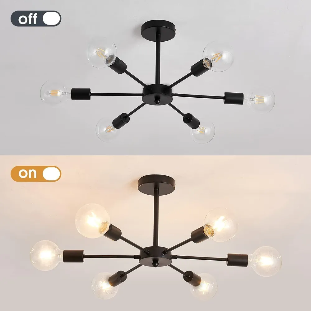 Solid Fitted Golden Contemporary Transparent Ceiling Light/Chandelier