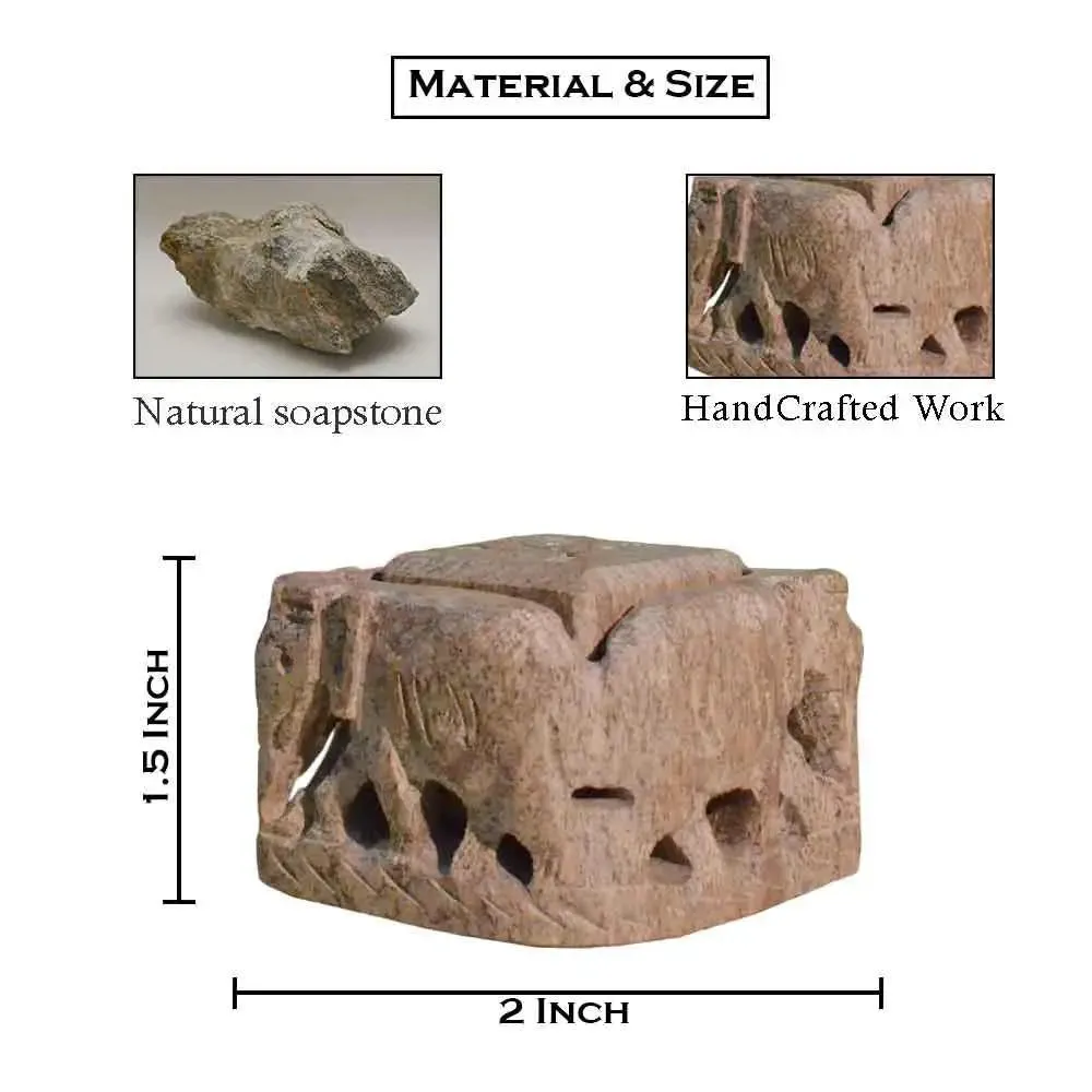 Solid Intricately Handcrafted Marble Soapstone Incense Stick Holder