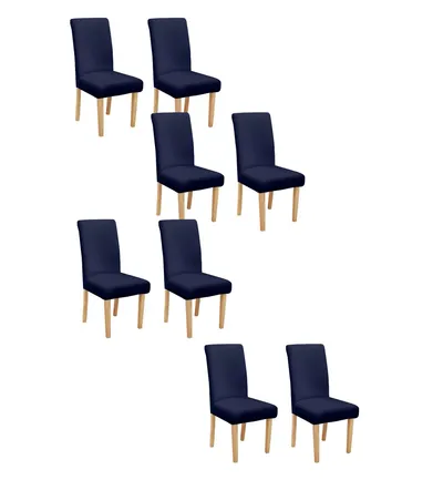 Solid Navy Stretchable Spandex  Blue Chair Cover