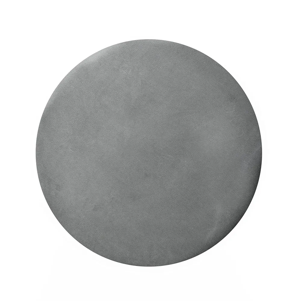Solid Ring Embellished Velvet Pouffe Green
