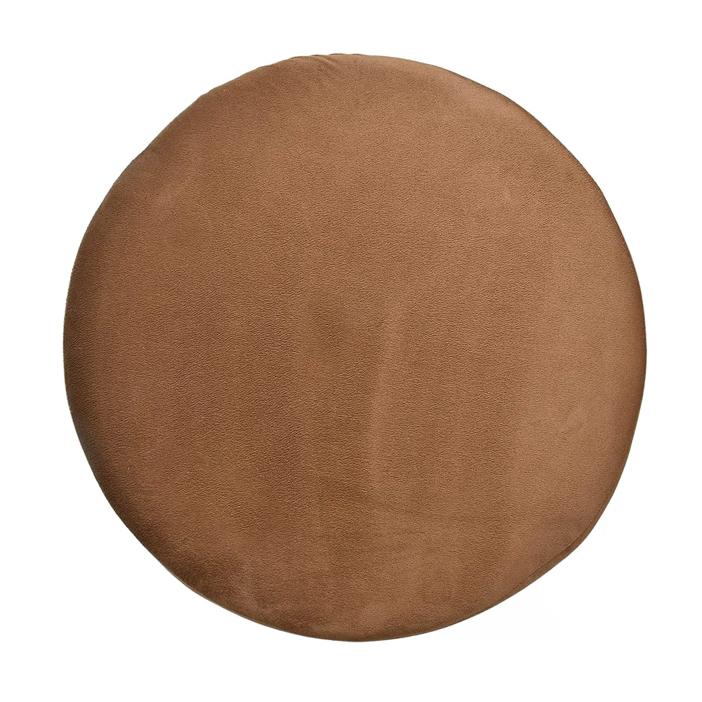 Solid Ring Embellished Velvet Pouffe Green