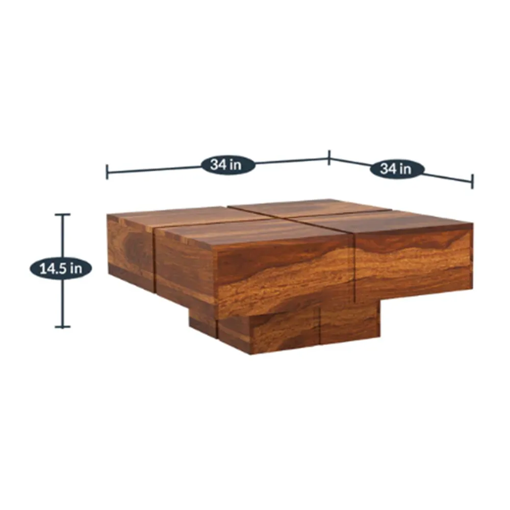Solid Sheesham Wood Classic Coffee Table