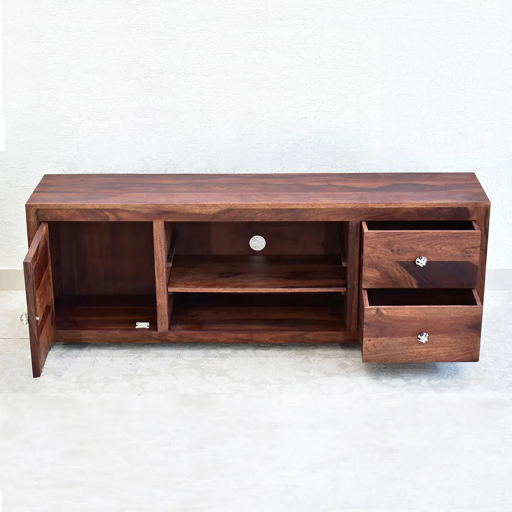 Solid Sheesham Wood Dark Red Mahagony Multipurpose Cabinet