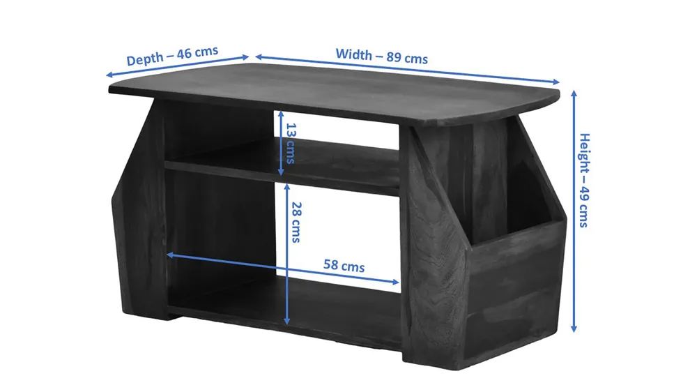 Solid Sheesham Wood Dark Walnut Dressing Table