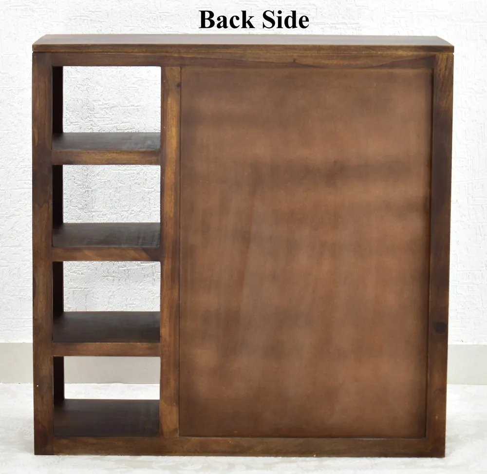 Solid Sheesham Wood Dark Walnut Multipurpose Cabinet
