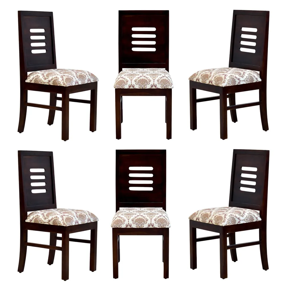 Solid Sheesham Wood Dining Chair Set Of 6