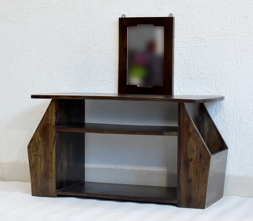 Solid Sheesham Wood Natural Teak Dressing Table