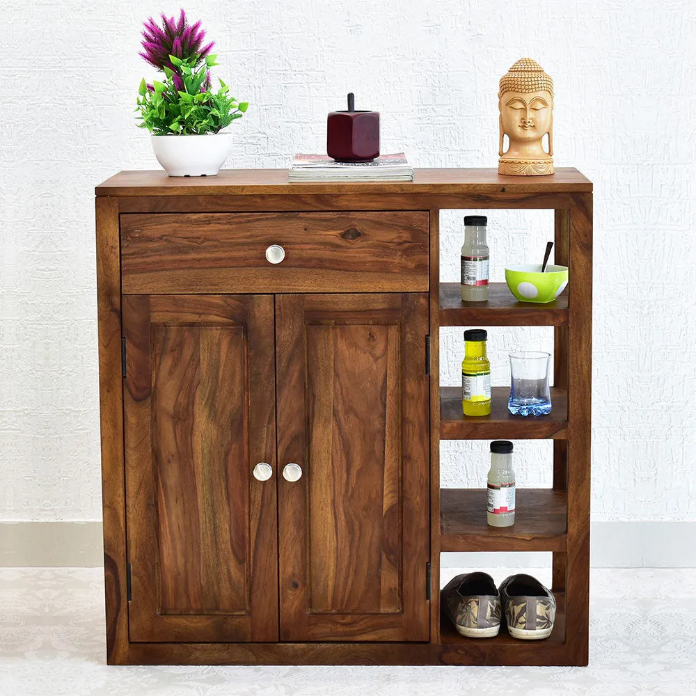 Solid Sheesham Wood Natural Teak Multipurpose Cabinet
