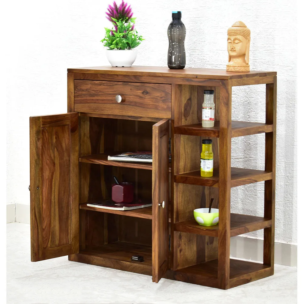 Solid Sheesham Wood Natural Teak Multipurpose Cabinet