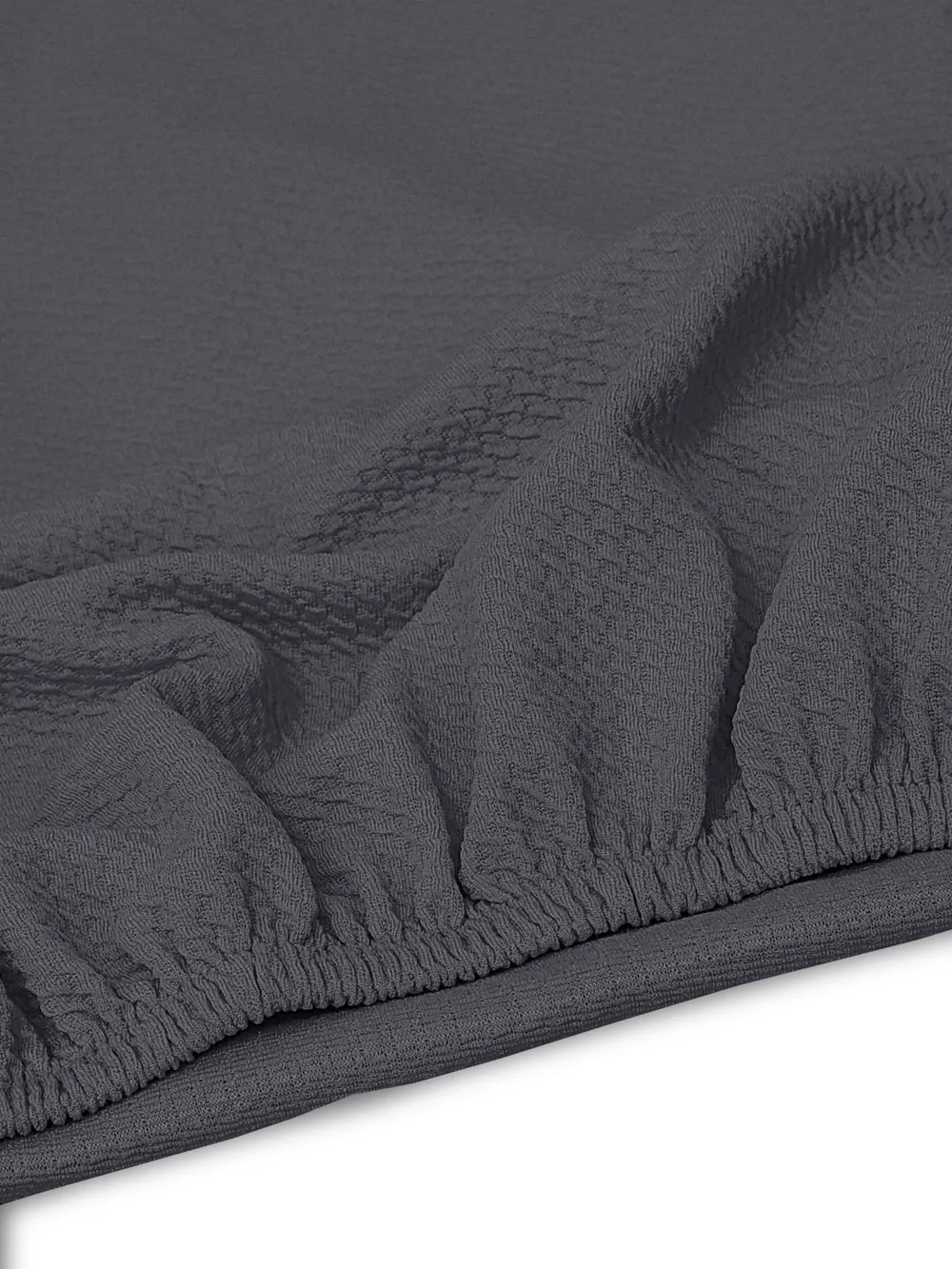 Solid Stretchable Charcoal Grey Spandex Chair Cover