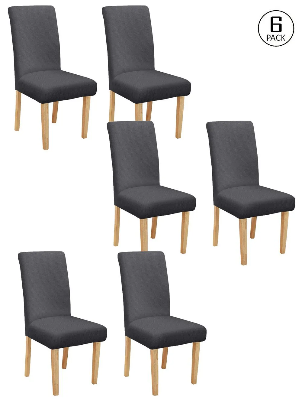 Solid Stretchable Charcoal Grey Spandex Chair Cover