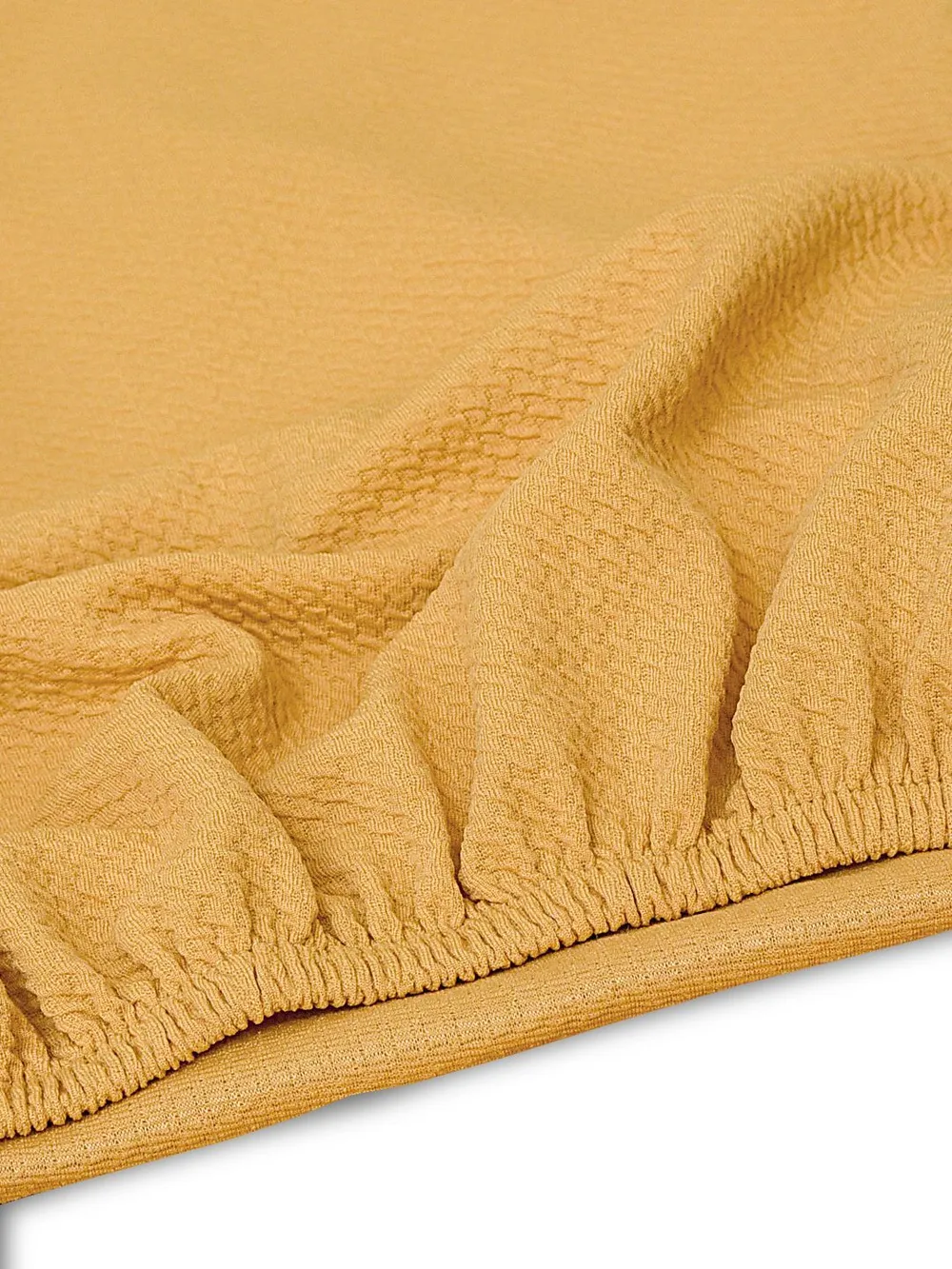 Solid Stretchable Yellow Spandex Chair Cover Pack of 2