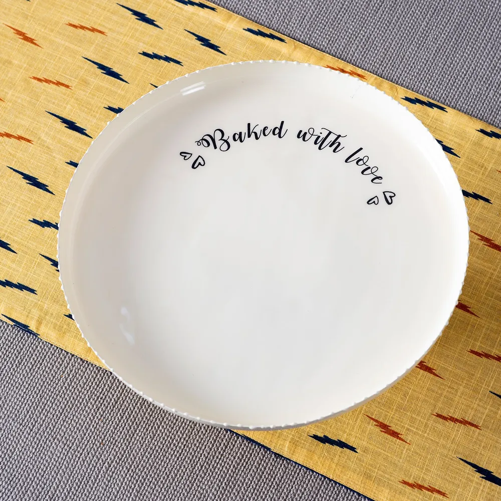 Solid White Lustrous Metal Cake Stand