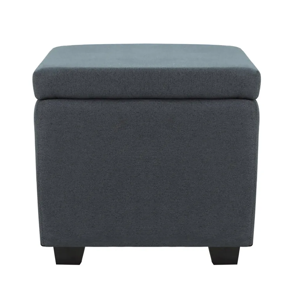 Solid Wooden Urban Grey Ottoman With Storage