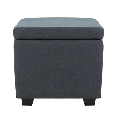 Solid Wooden Urban Grey Ottoman With Storage