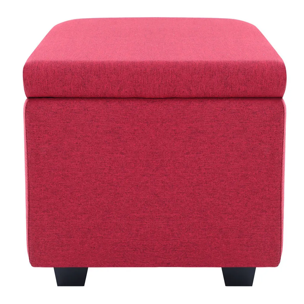 Solid Wooden Urban Pink Ottoman With Storage