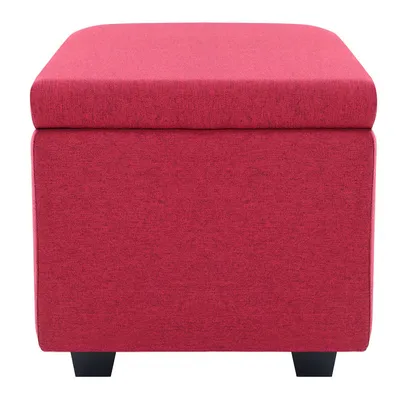 Solid Wooden Urban Pink Ottoman With Storage