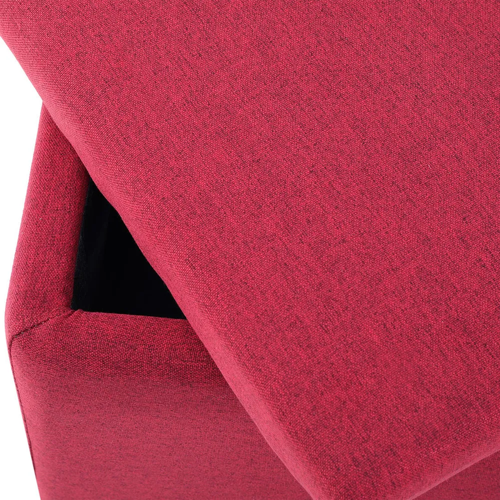 Solid Wooden Urban Pink Ottoman With Storage