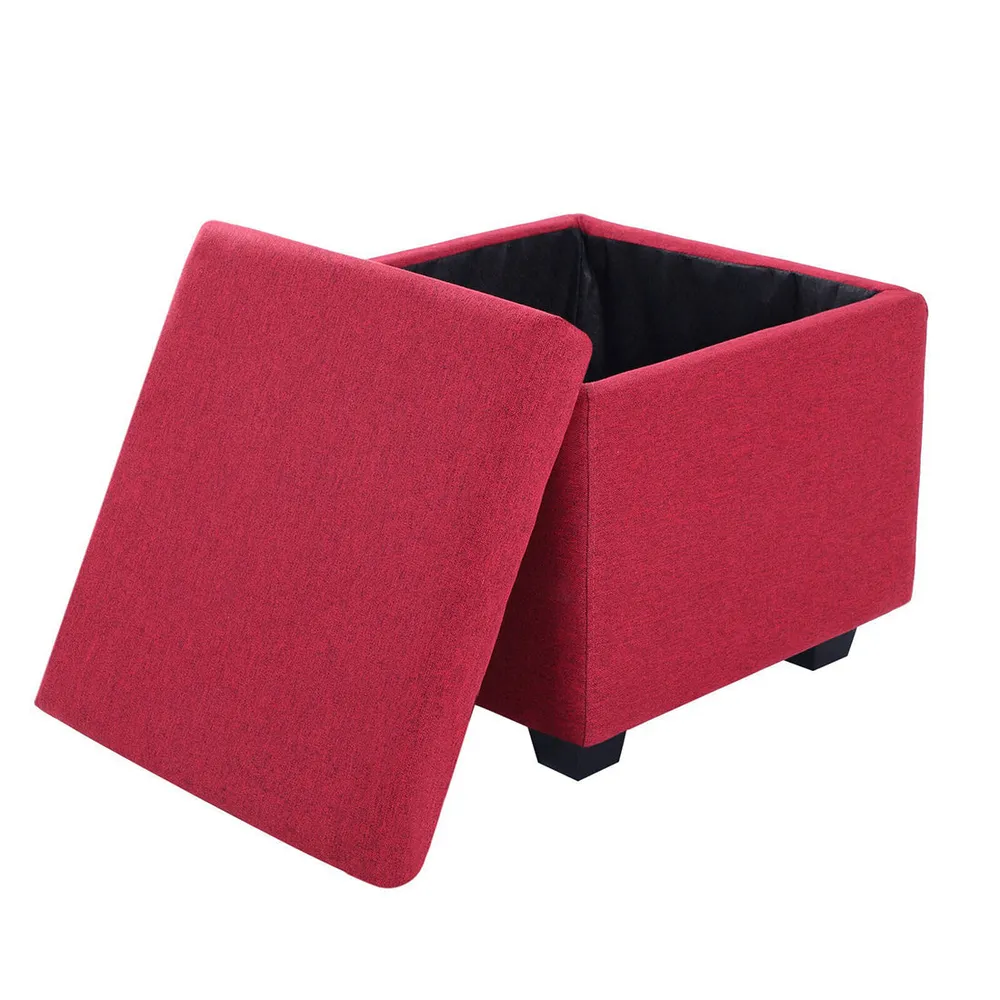 Solid Wooden Urban Pink Ottoman With Storage