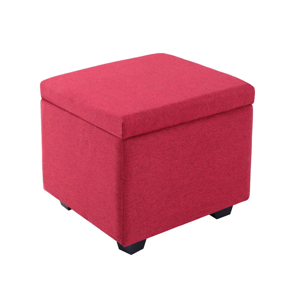 Solid Wooden Urban Pink Ottoman With Storage