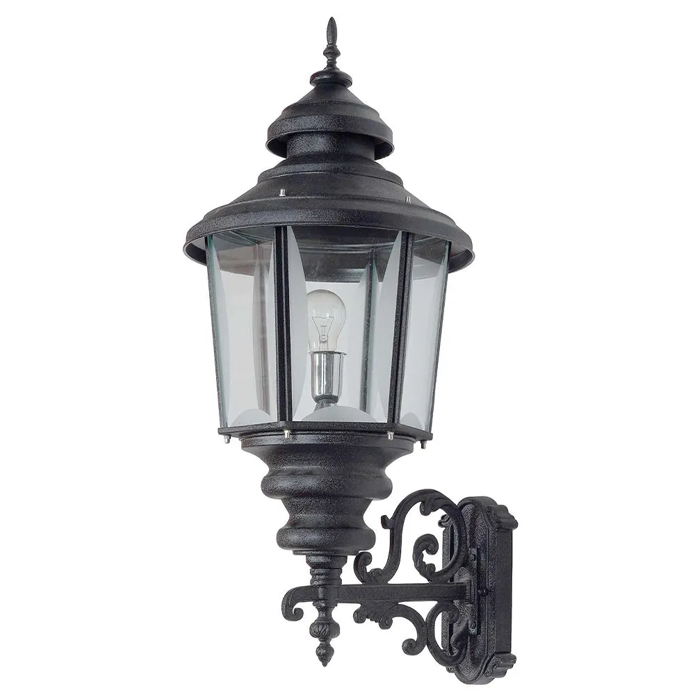 Sophisticated Large Outdoor Aluminum Framed Single Light Wall Sconce