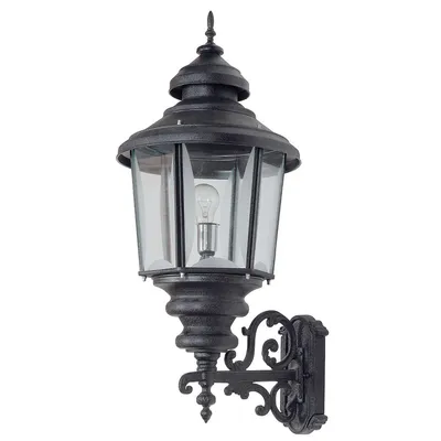 Sophisticated Large Outdoor Aluminum Framed Single Light Wall Sconce