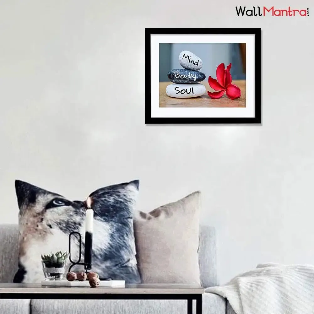 Spa Wall Painting Wood Framed with Break Resistant Clear Acrylic Glass