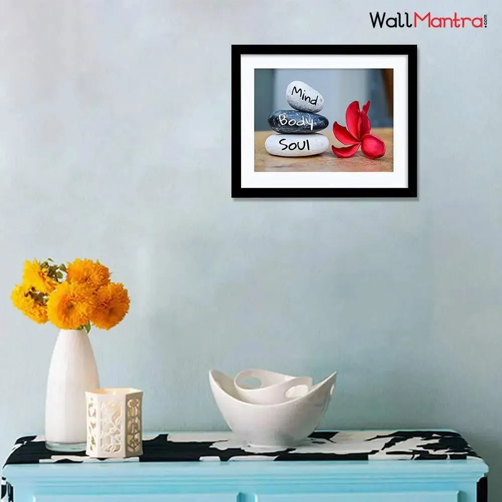 Spa Wall Painting Wood Framed with Break Resistant Clear Acrylic Glass